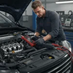 "Diagnoză sistem combustibil: cauze ale ezitării motorului la accelerație, legate de filtre, injectoare sau pompă. Imagine auto explicativă."