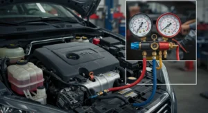 Semnele și cauzele nivelului scăzut de refrigerant în A/C auto: răcire slabă, zgomote neobișnuite, scurgeri de ulei, scăderea performanței.