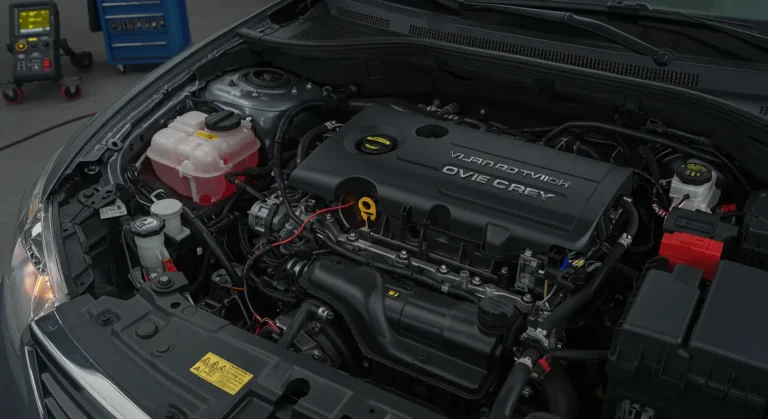 Conexiune Defectuoasă la Masă Auto: Semne și Soluții Descriere: Conexiuni slabe la masă auto - simptome și soluții. Imaginează un motor cu semne de uzură și cabluri defecte.