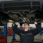Diagnosticul și repararea unei țevi flexibile de eșapament defecte, proceduri detaliate, unelte necesare, pași vizuali, atelier auto, expertiză mecanică.