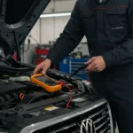 Descriere imagine: Testare scurgere parazită a bateriei auto - instrumente necesare și pași detaliați pentru diagnosticare. Nume imagine: testare-scurgere-parazită-baterie-auto.