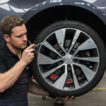 Imagine cu roată de mașină: Ghid pentru recunoașterea și repararea jantei deformate. Pași esențiali pentru siguranță auto.