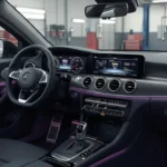 Interior mașină: defecțiuni iluminare ambientală - cauze și soluții. Probleme frecvente: conexiuni slabe, siguranțe arse, module electronice defecte. Soluții: verificare și înlocuire componente.