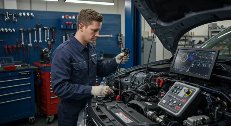 Descriere imagine: Diagnosticare și reparare unități de trimitere combustibil auto. Detectare probleme și soluționare pas cu pas. Imagine numită: Diagnosticare_Reparare_Unitati_Trimitere_Combustibil_Auto_Romana.