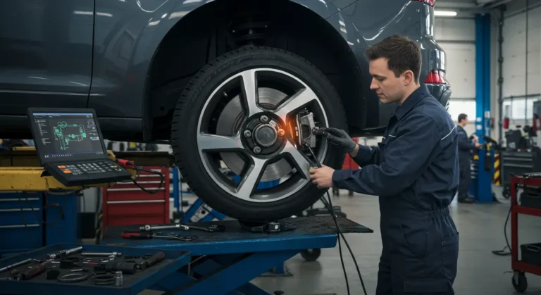 Descriere imagine: "Diagnosticare și remediere problemă senzor viteză ABS: pași esențiali și unelte necesare pentru reparații auto eficiente." Nume imagine: "diagnosticare-fix-senzor-ABS-auto"
