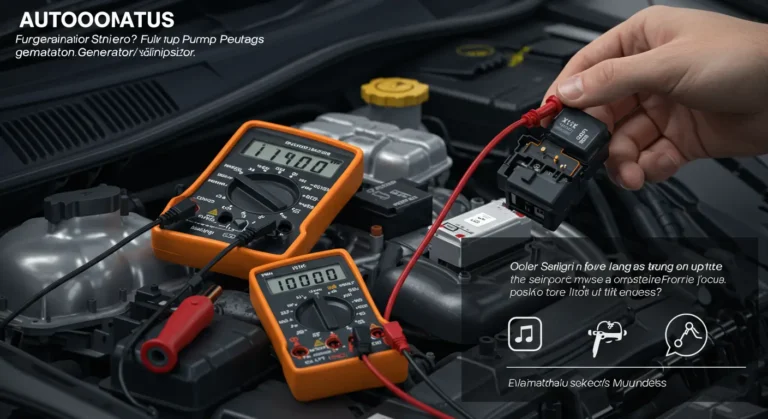 Simptome și testare releu pompă combustibil defect: verificare tensiune, zgomote anormale, pornire dificilă, opriri motor, diagnoză auto eficientă.