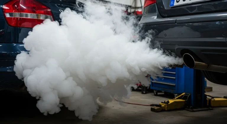 Fum alb evacuare: cauze, diagnosticare și soluții. Probleme frecvente motor, garnitură de chiulasă sau lichid de răcire. Soluții profesionale recomandate.