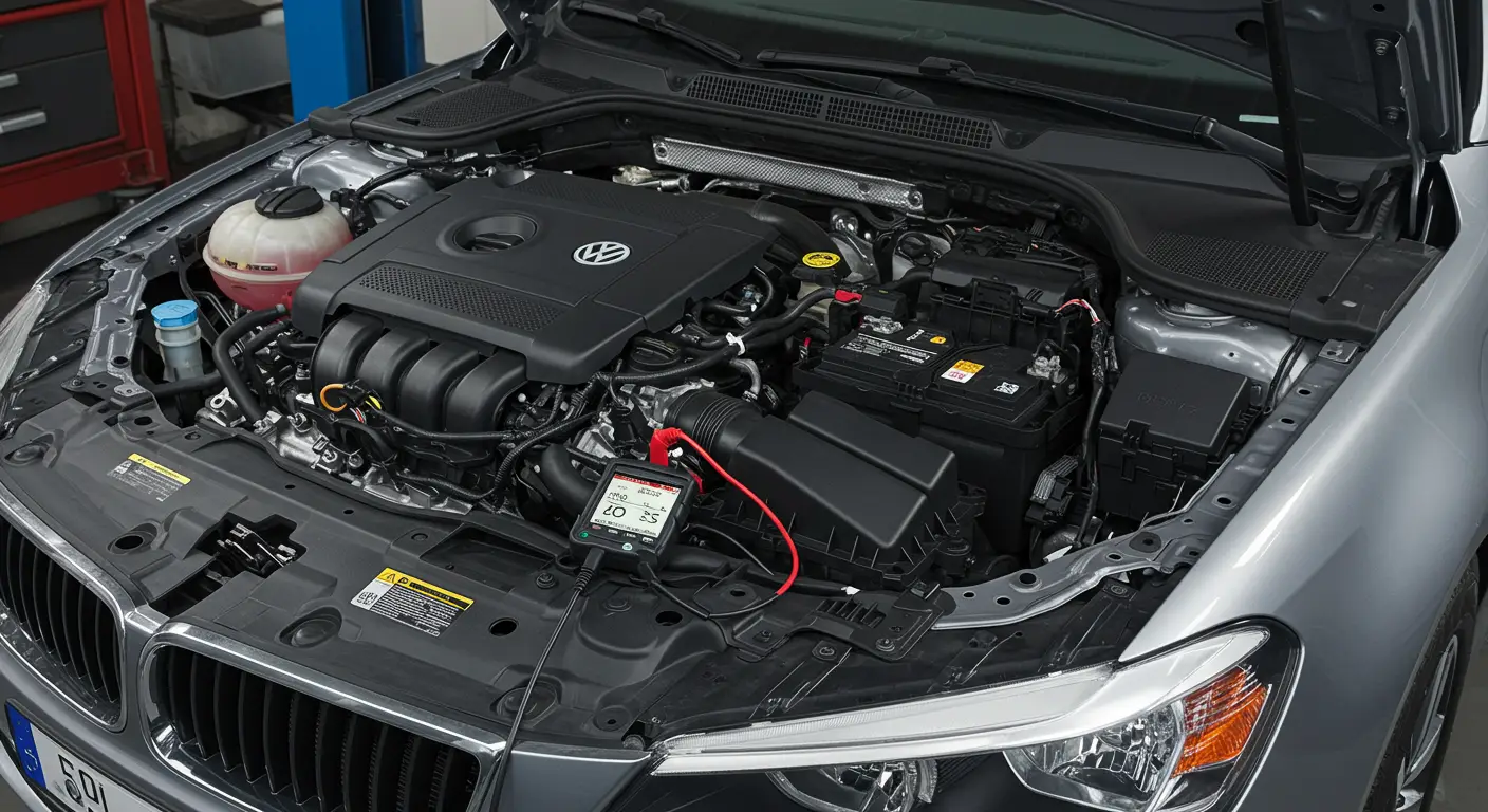 Imaginea ilustrează simptomele și cauzele unui senzor de poziție a clapetei de accelerație (TPS) defect, prezentând un motor de mașină și un simbol de avertizare pe bord, indicând posibile probleme de performanță și accelerație neregulată.