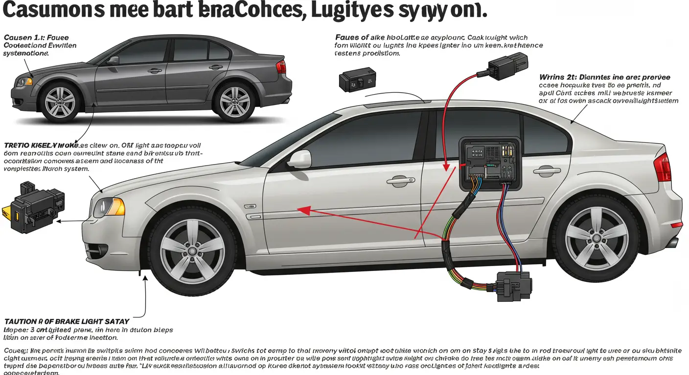 Lumini de frână care rămân aprinse pot fi cauzate de un comutator de frână defect, un contactor blocat sau un cablu deteriorat, iar soluțiile includ verificarea și înlocuirea comutatorului de frână, eliberarea contactorului blocat sau repararea cablajului.