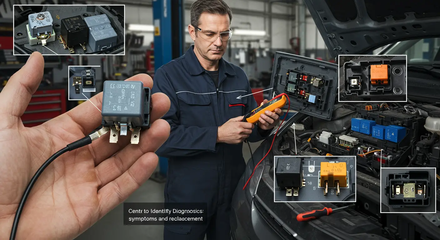 Pentru a identifica problemele cu releele auto, verificați simptome precum faruri intermitente, dificultăți la pornirea motorului sau accesorii care nu funcționează, iar pentru înlocuire consultați manualul vehiculului pentru localizarea corectă și specificațiile noului releu.