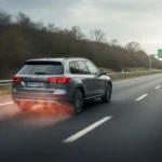 Regenerare filtru DPF în timpul condusului; proces automat eliminare funingine, îmbunătățire performanță motor. Imagine auto descriind funcționarea filtrului de particule diesel.