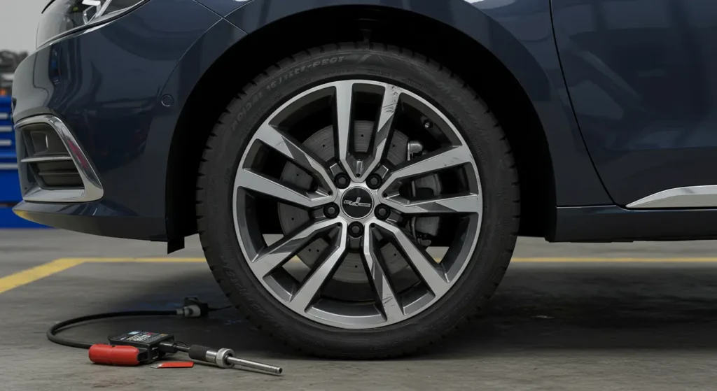 Descriere imagine: "Simptome și soluții pentru jante de aliaj deteriorate - fisuri, zgârieturi, soluții de reparare și întreținere."