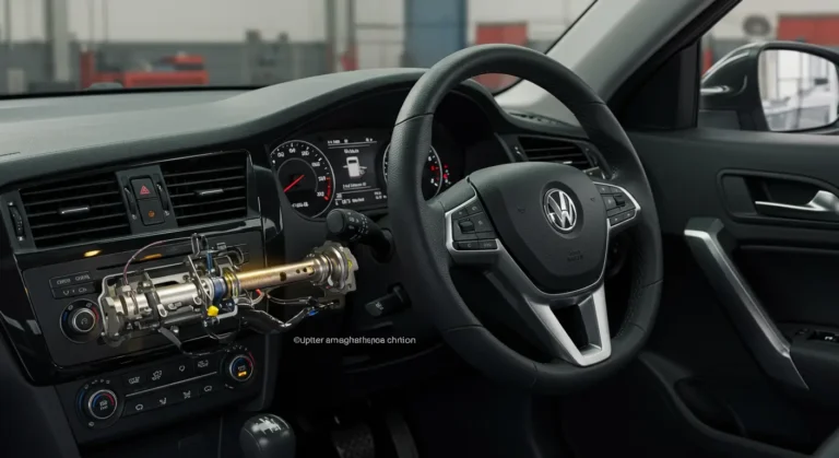 Descriere imagine: Ghid depanare auto - simptome coloană de direcție defectă. Probleme comune și soluții rapide pentru conducere sigură.