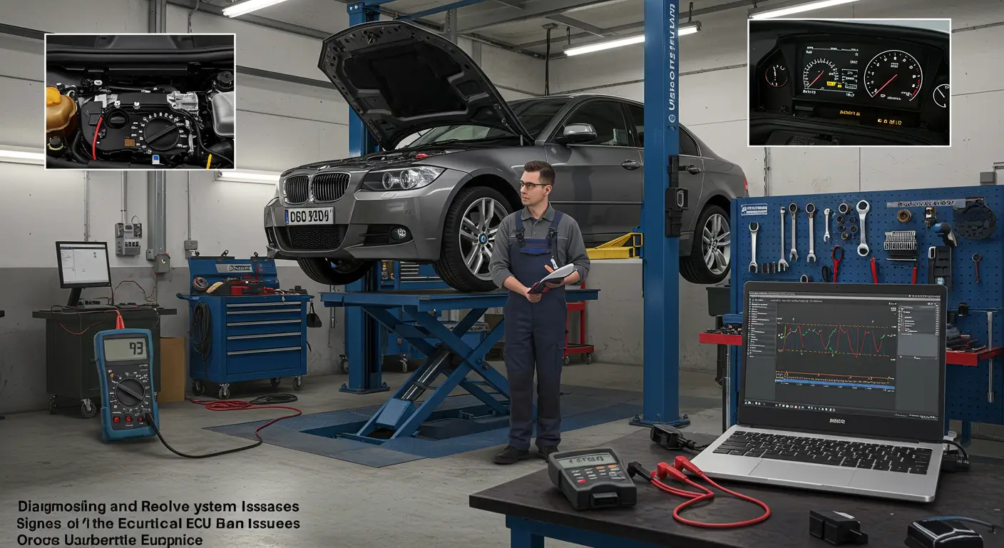 Semnele unui ECU defect includ dificultăți la pornirea motorului, scăderea performanței, aprinderea martorului