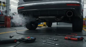 Simptome comune ale restricției sistemului de evacuare: pierdere putere, zgomot anormal, consum crescut combustibil, supraîncălzire motor.