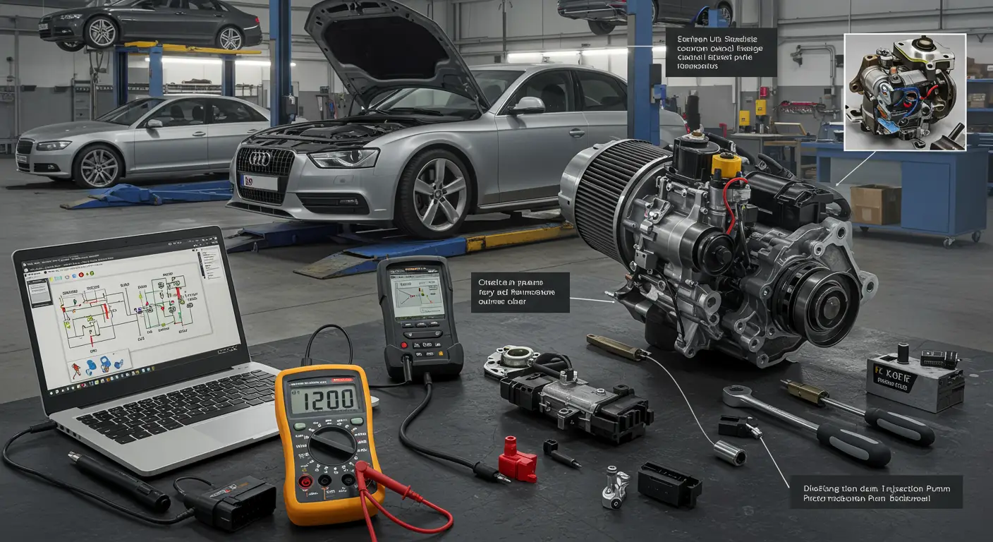 Simptomele unei pompe de injecție aer defecte includ pornire greoaie a motorului, martor „Check Engine” aprins și scăderea performanței motorului, iar testarea și înlocuirea acesteia implică verificarea corectitudinii funcționării prin scanare OBD și diagnosticare profesională.