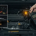 Simptome ale unui senzor de presiune ulei defect – diagnosticare și înlocuire: scăderea presiunii, lumini avertizare, zgomote motor, verificare și reparare.