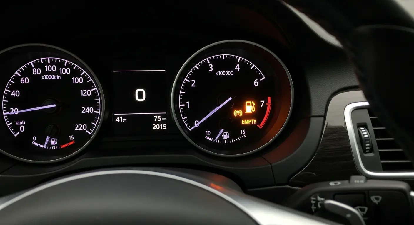 Indicatorul de nivel scăzut al combustibilului avertizează șoferul atunci când rezervorul de combustibil al vehiculului este aproape gol.