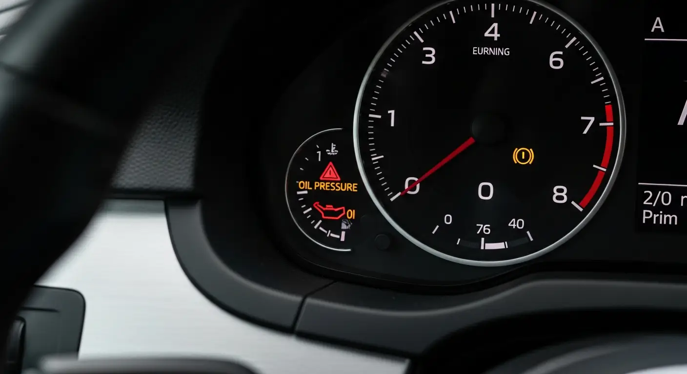 Lampa de avertizare a presiunii uleiului semnalizează scăderea presiunii uleiului din motor, indicând un potențial risc de avarie.