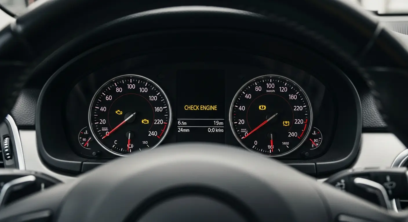 Lumina „Check Engine” este un martor de bord care semnalează prezența unei probleme la sistemul de control al motorului sau la alte componente electronice ale mașinii.