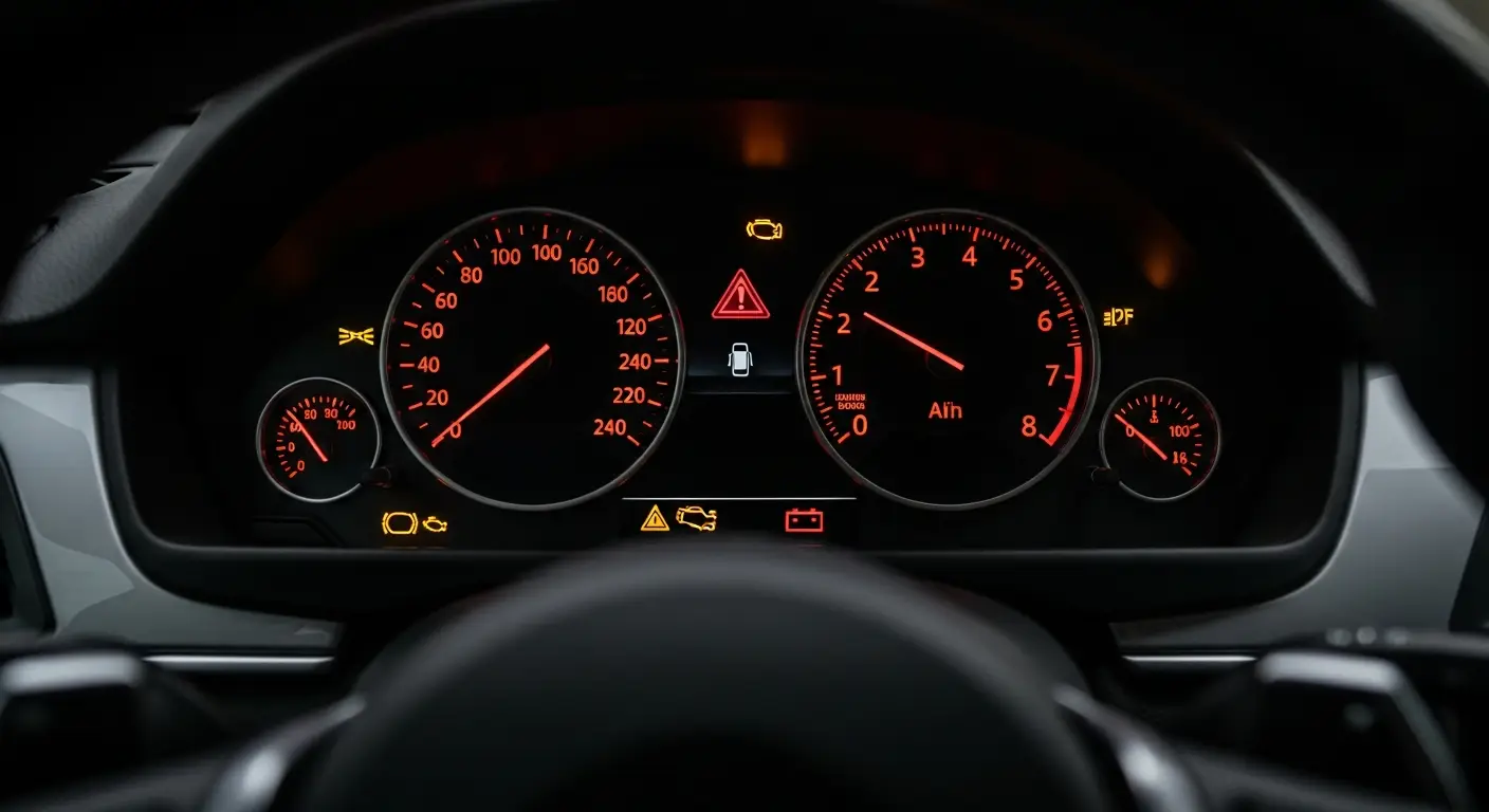 Luminile de avertizare periculoase de pe bord indică probleme grave la sistemele esențiale ale mașinii, precum frânele sau motorul, și necesită oprirea imediată și verificarea vehiculului.